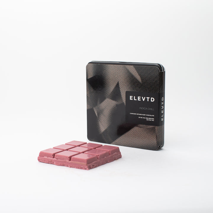 ELEVTD THC INDICA CHILL RUBY CALLEBAUT CHOCOLATE | 320MG EDIBLES