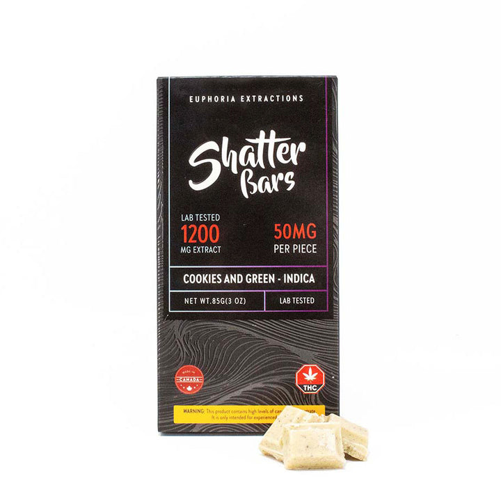 EUPHORIA EXTRACTIONS THC CHOCOLATE SHATTER BARS | 1200MG EDIBLES