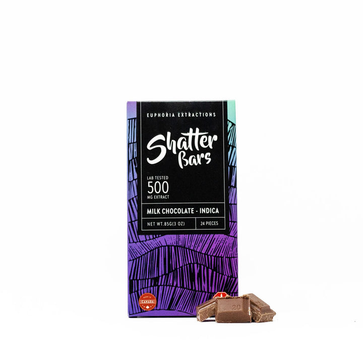 EUPHORIA EXTRACTIONS THC CHOCOLATE SHATTER BARS | 500MG EDIBLES