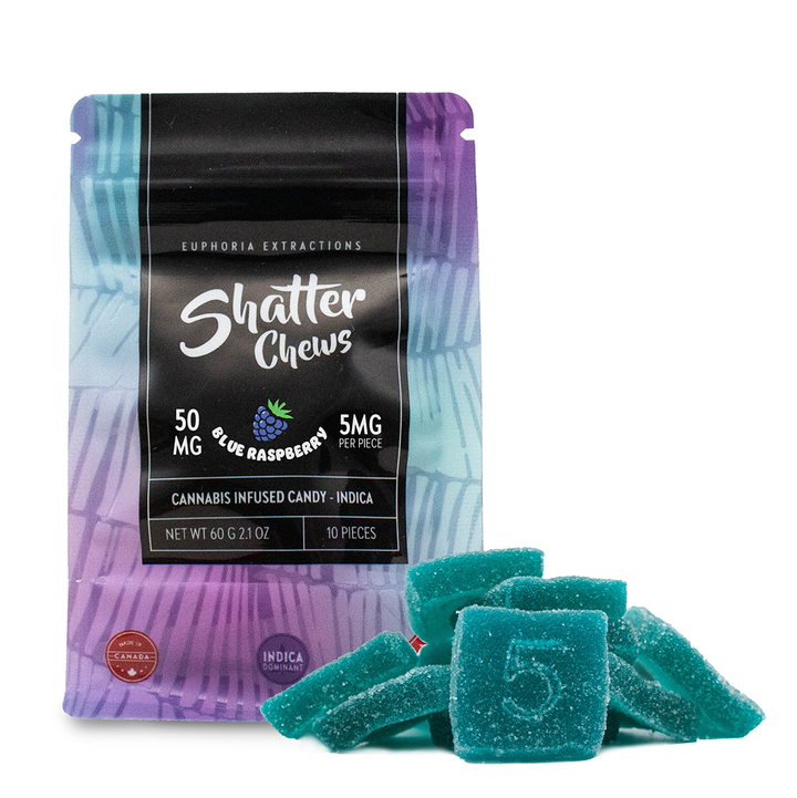 EUPHORIA EXTRACTIONS THC SHATTER CHEWS SNACK PACK GUMMIES | 50MG EDIBLES