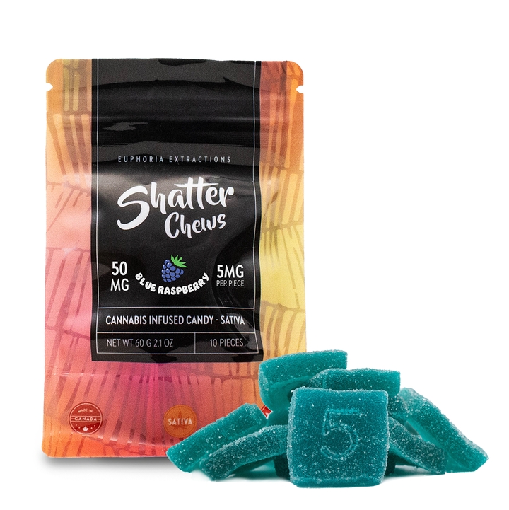 EUPHORIA EXTRACTIONS THC SHATTER CHEWS SNACK PACK GUMMIES | 50MG EDIBLES