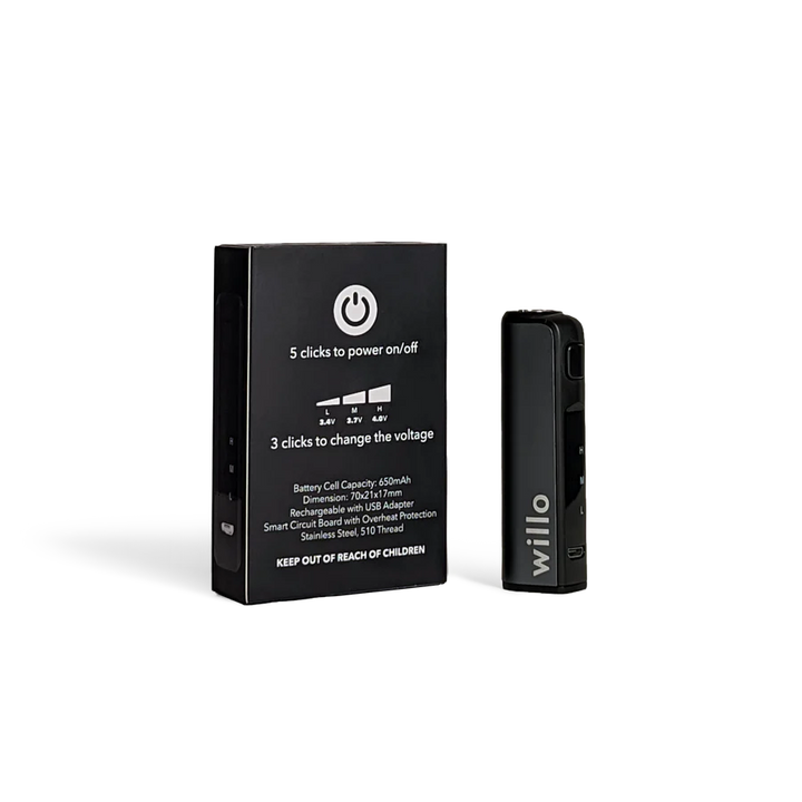 WILLO 510 THREAD RECHARGEABLE VAPE BATTERY
