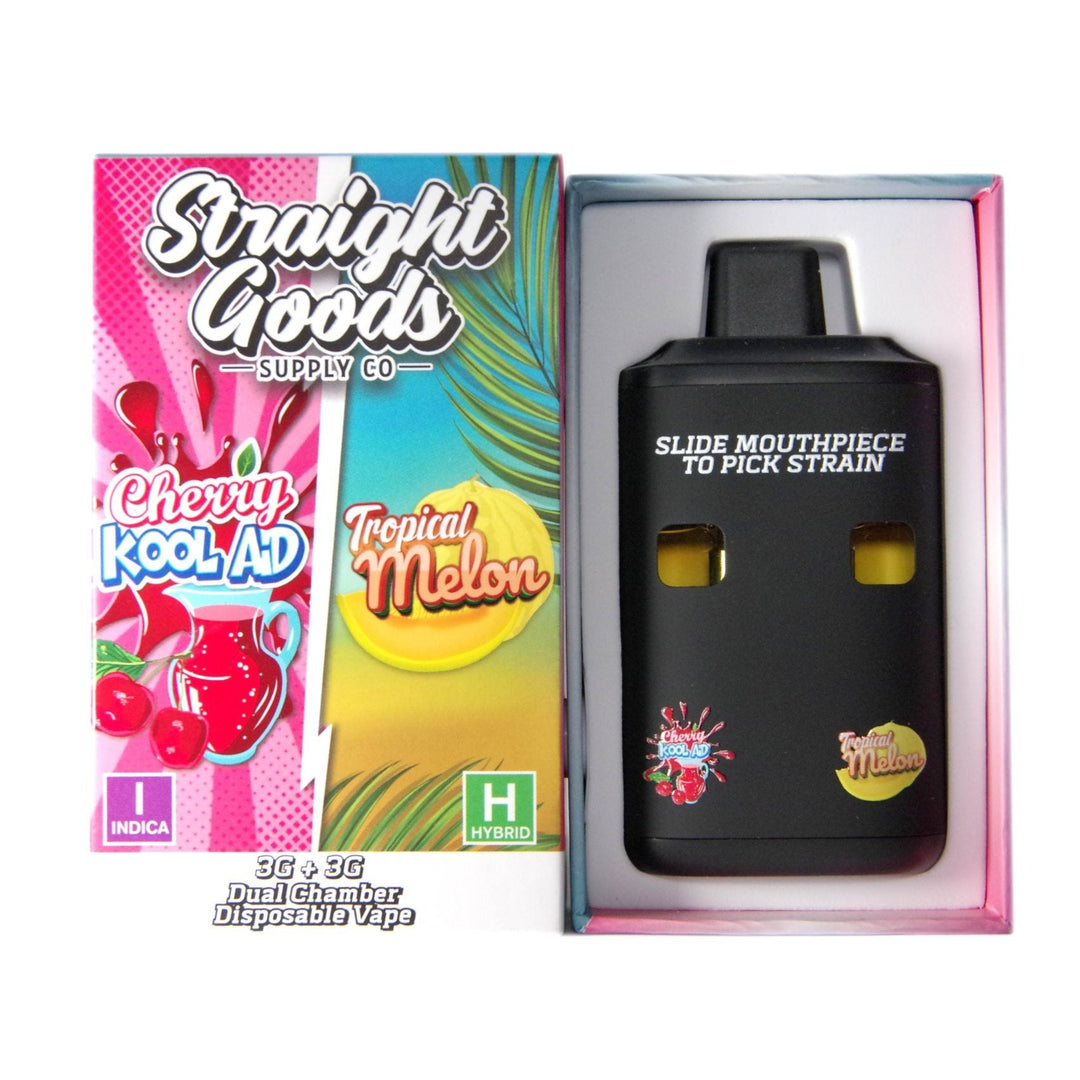 STYLO À VAPE JETABLE À DOUBLE THC STRAIGHT GOODS | 6000MG