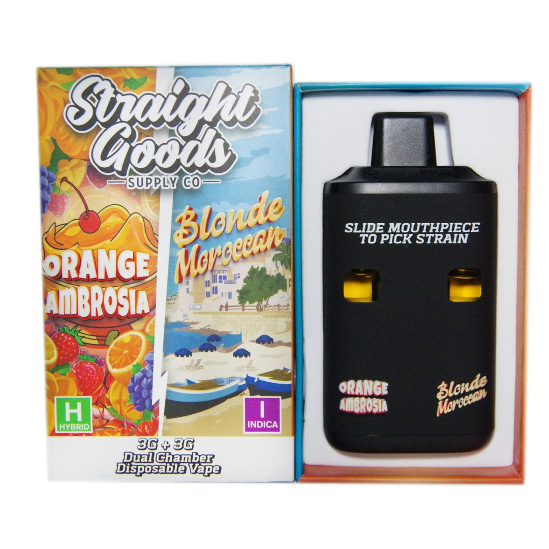 STYLO À VAPE JETABLE À DOUBLE THC STRAIGHT GOODS | 6000MG