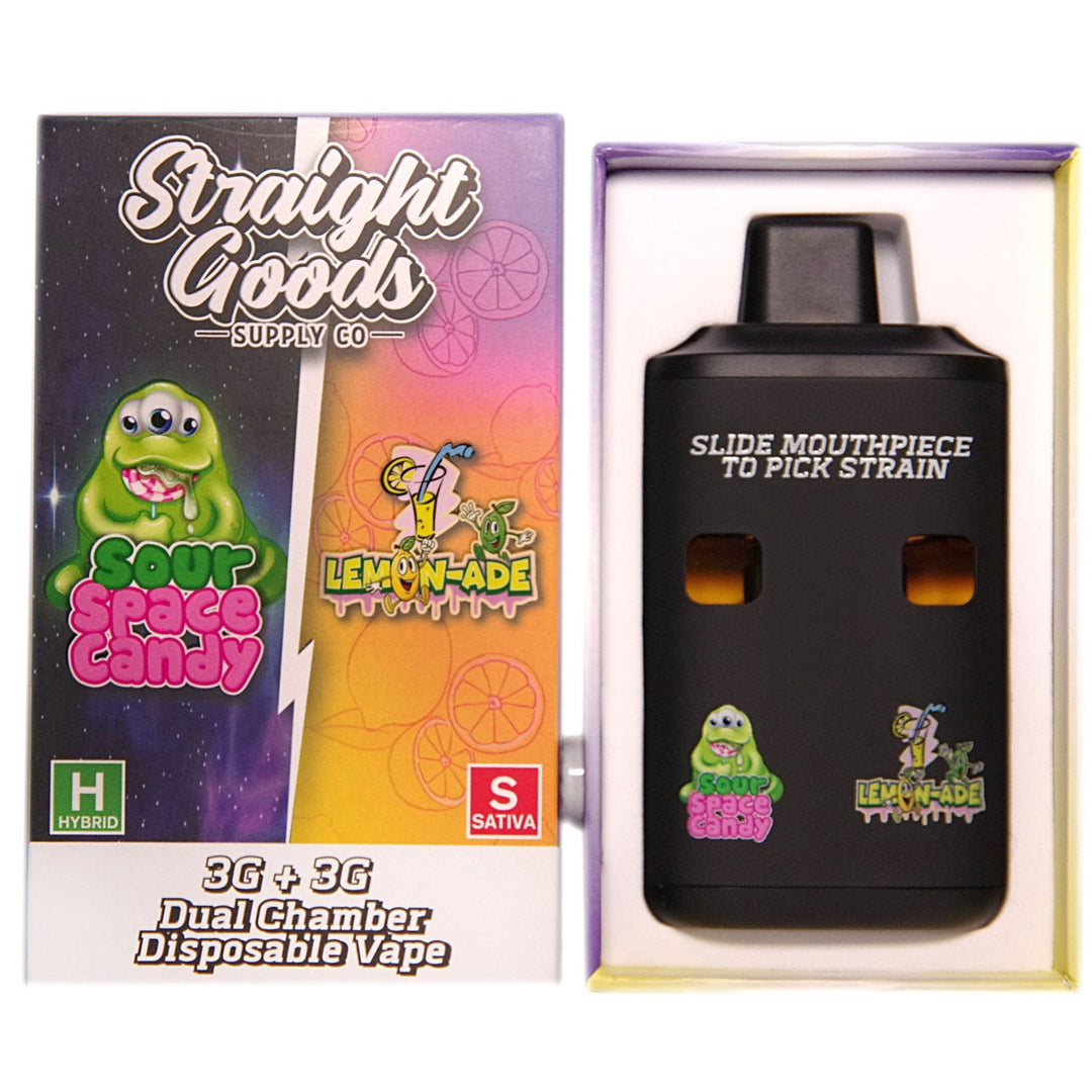 STYLO À VAPE JETABLE À DOUBLE THC STRAIGHT GOODS | 6000MG