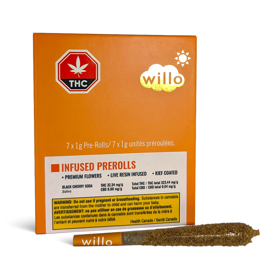 WILLO DAY INFUSED JOINTS | BLACK CHERRY SODA - SATIVA